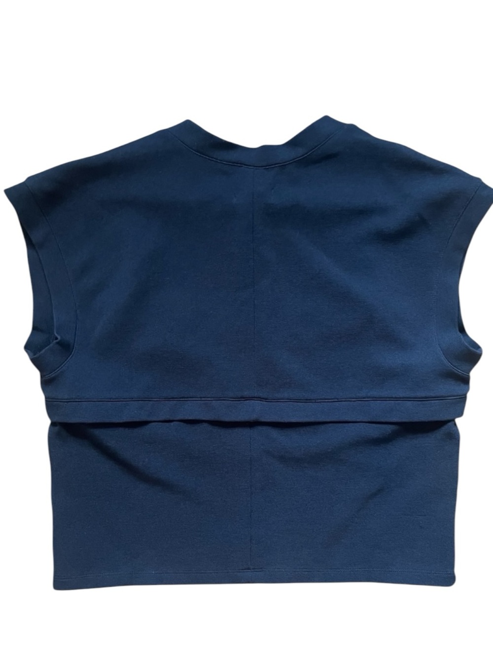 MAEVE Anthropologie Black Ponte Knit Square Neck Cap Sleeve Top XL NWT - Picture 5 of 8